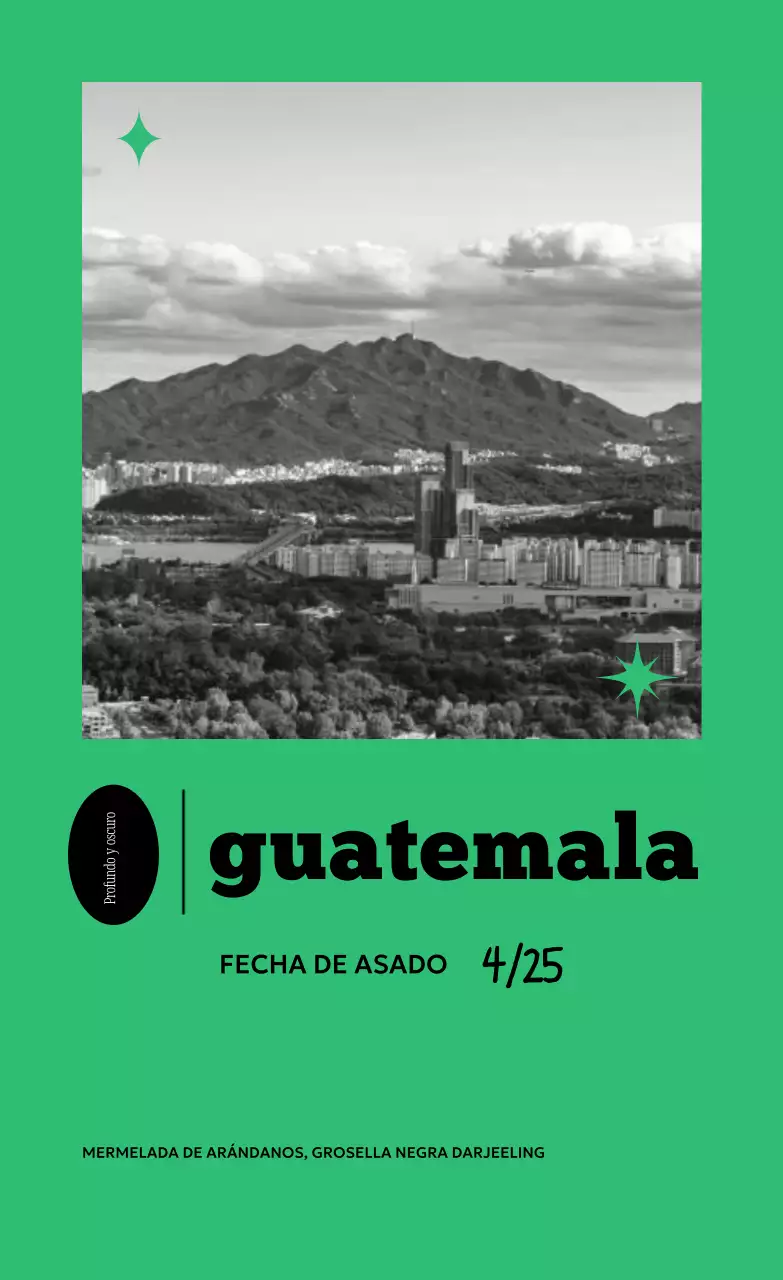 Anuncio de café verde simple