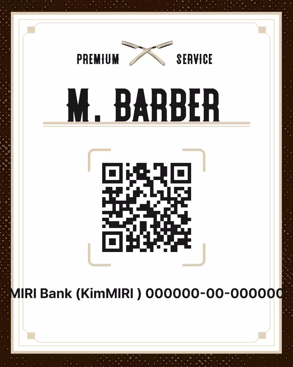 Carte de visite avec logo vintage marron