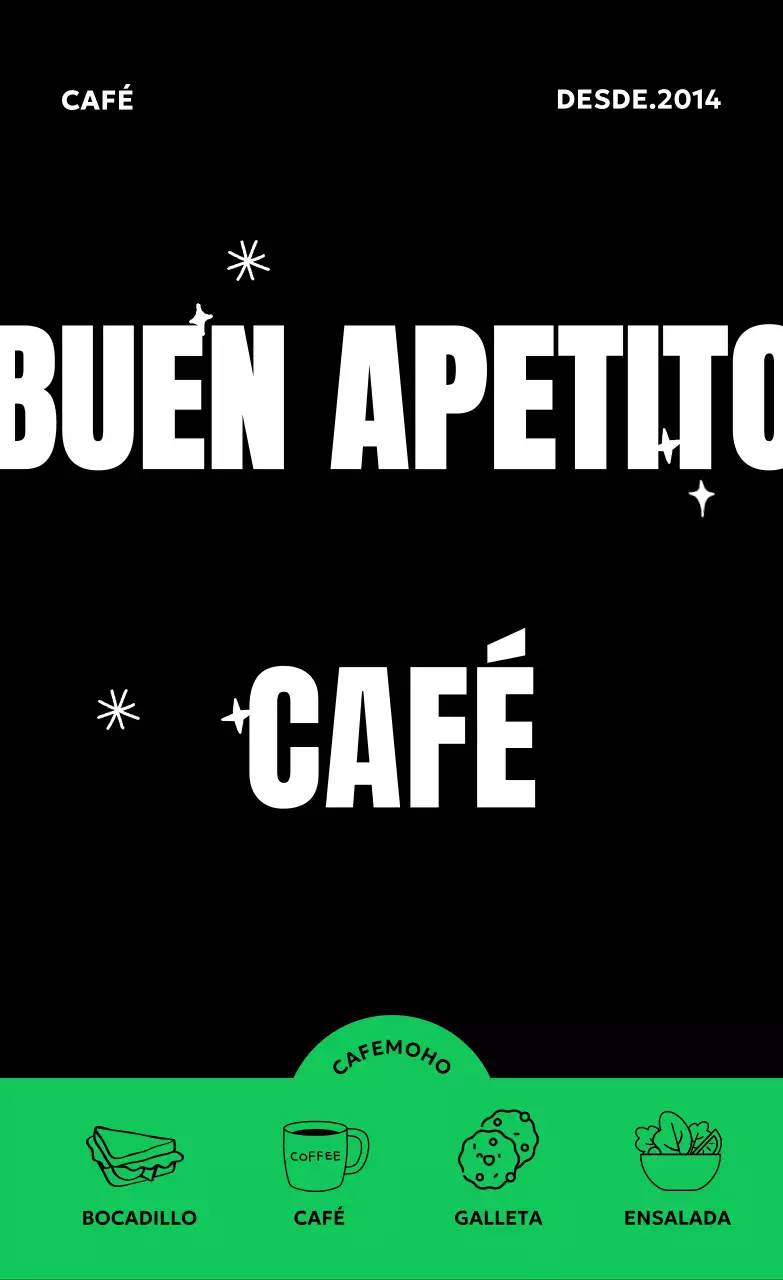 Anuncio de café negro moderno