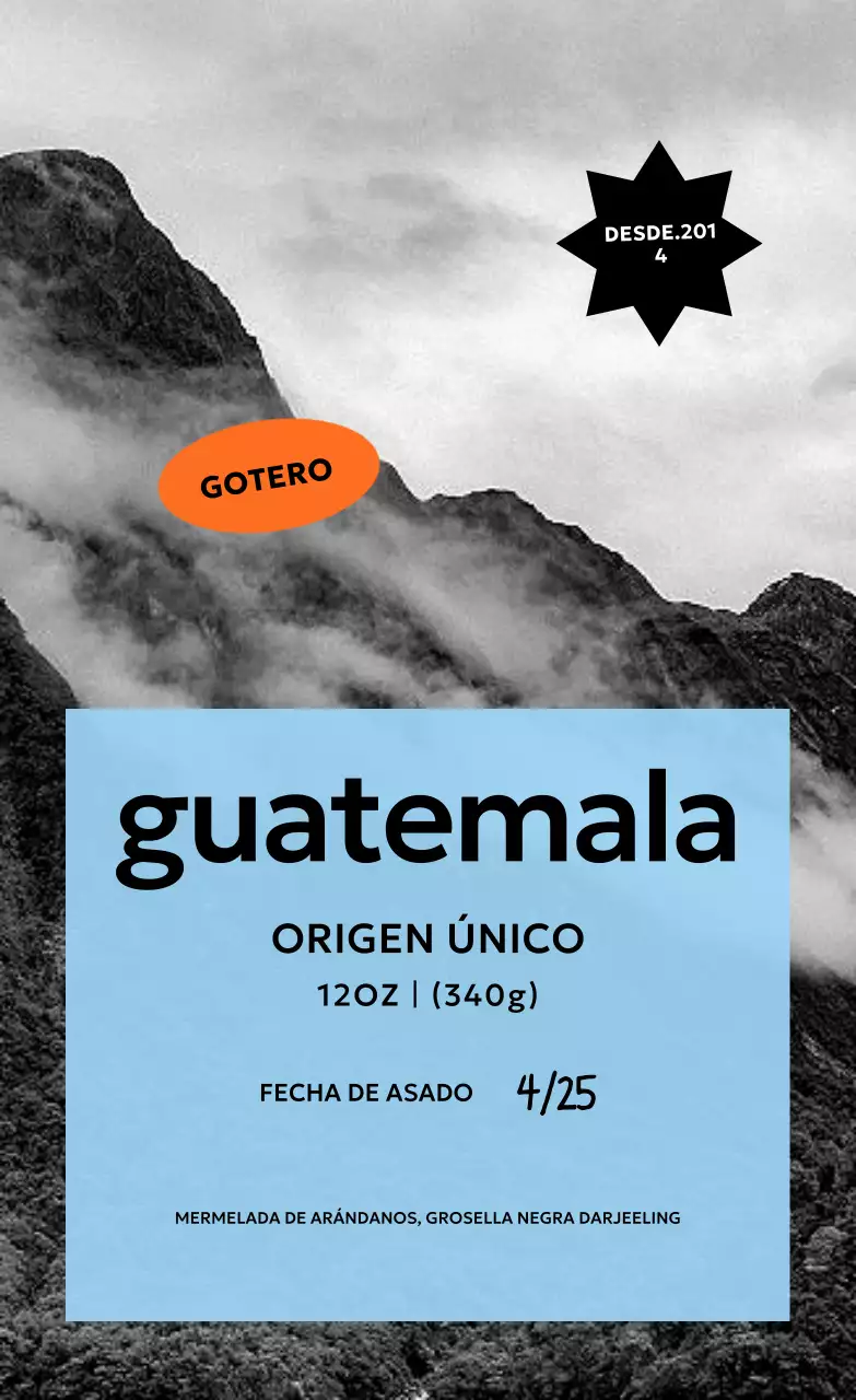 Anuncio de café negro vintage