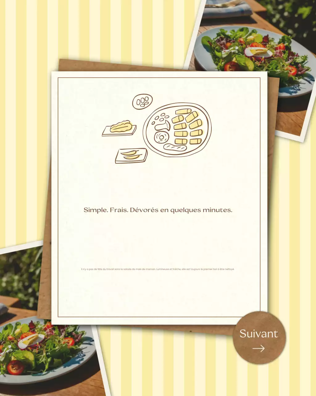 Recette de salade rustique beige sur Instagram