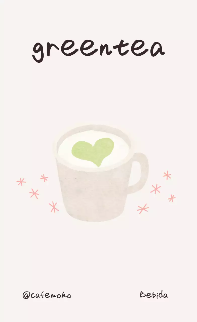 Póster de bebida sencilla color marfil