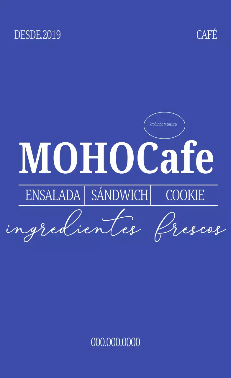 Promoción del Café Azul Moderno