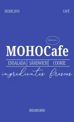 Promoción del Café Azul Moderno