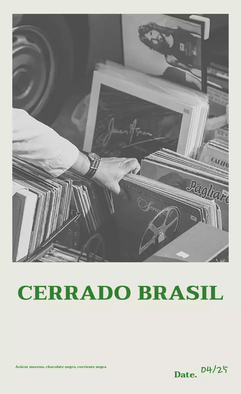 Anuncio de café vintage en blanco y negro