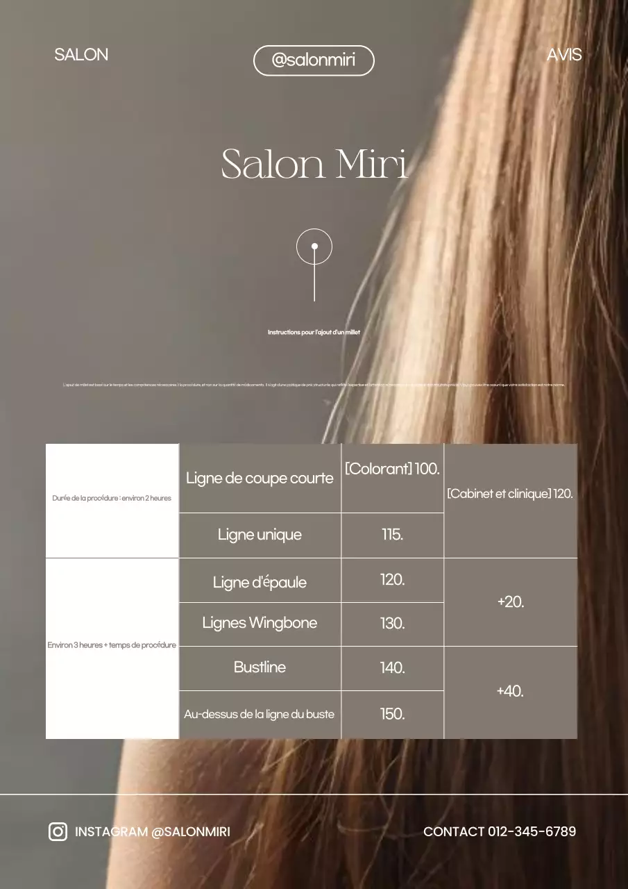 Guide de coiffure beige soignée