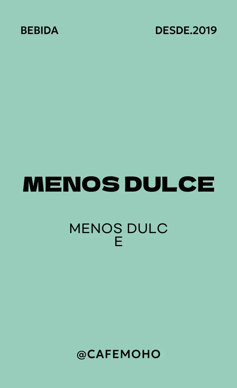 Anuncio de bebida minimalista verde