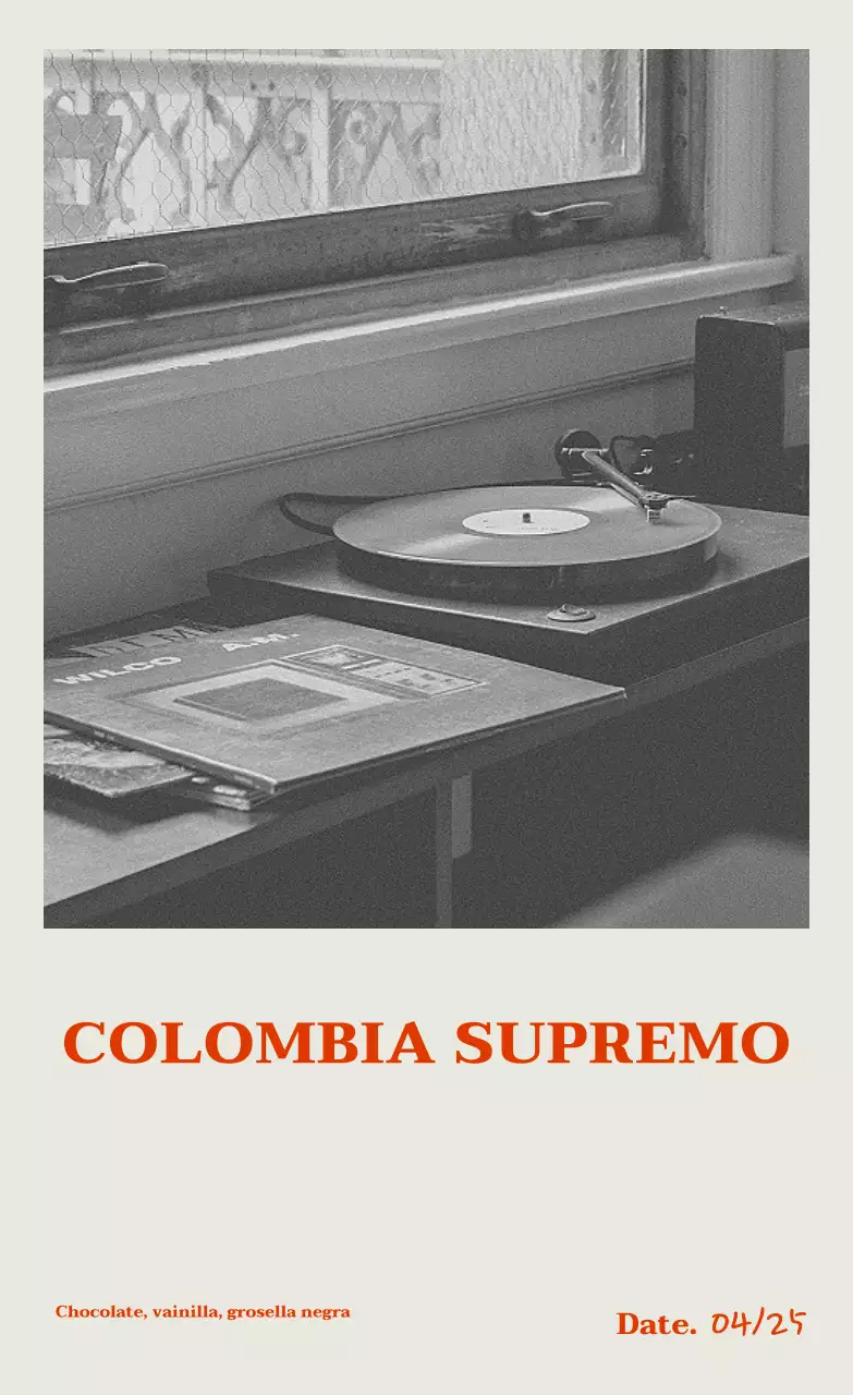 Anuncio de café vintage en blanco y negro