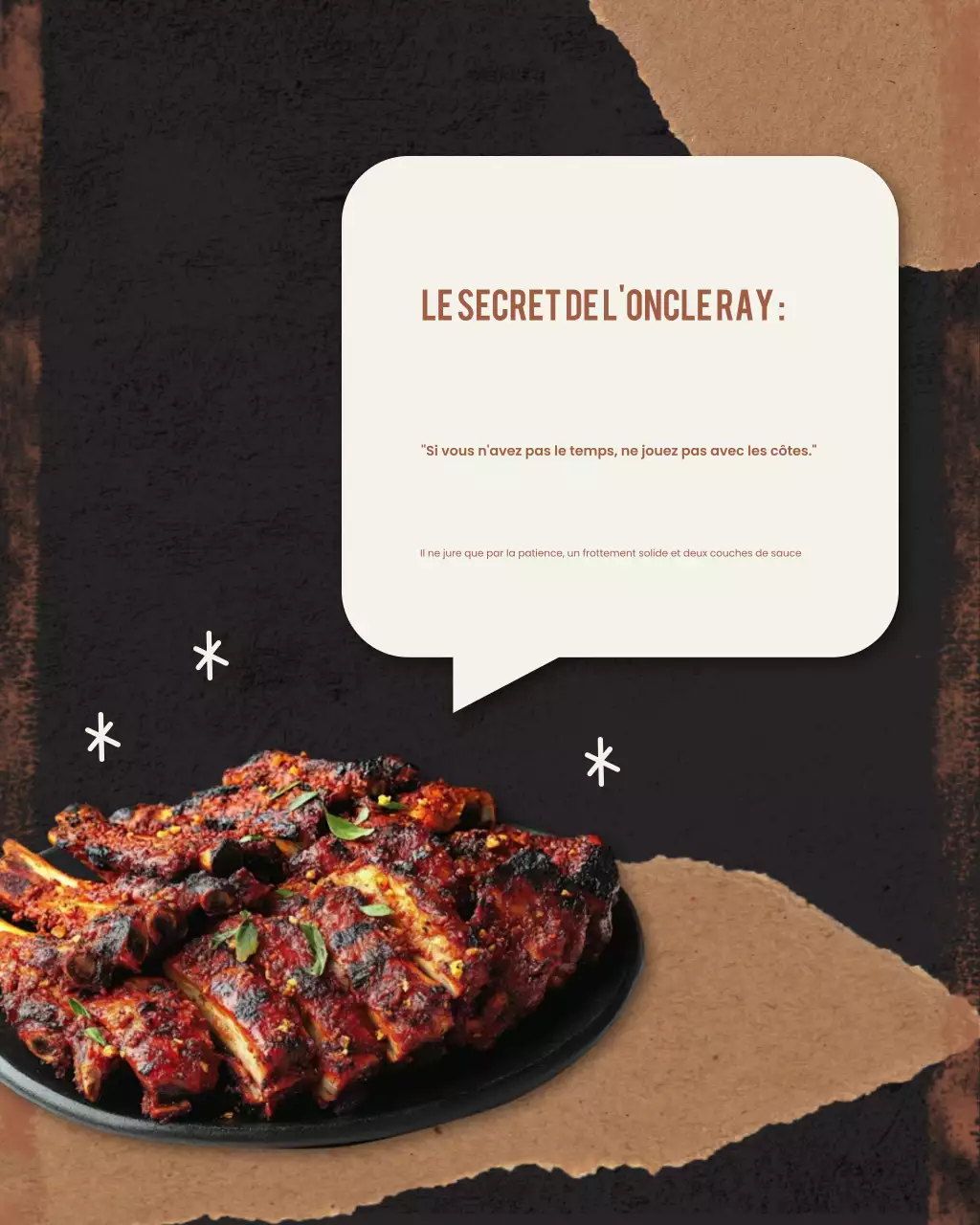 Recette de côtes levées rustiques grillées brunes (publication Instagram)