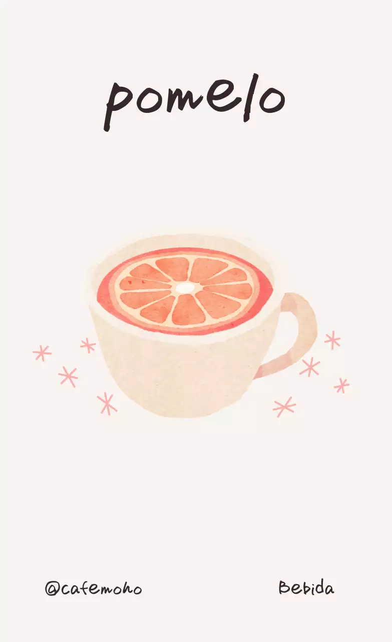 Póster de bebida sencilla color marfil