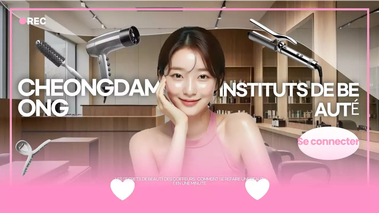 Publicité de conseils de beauté modernes roses