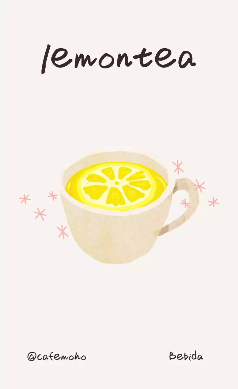 Póster de bebida sencilla color marfil