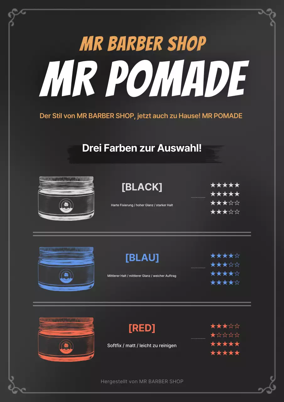 Werbung für moderne schwarze Frisuren