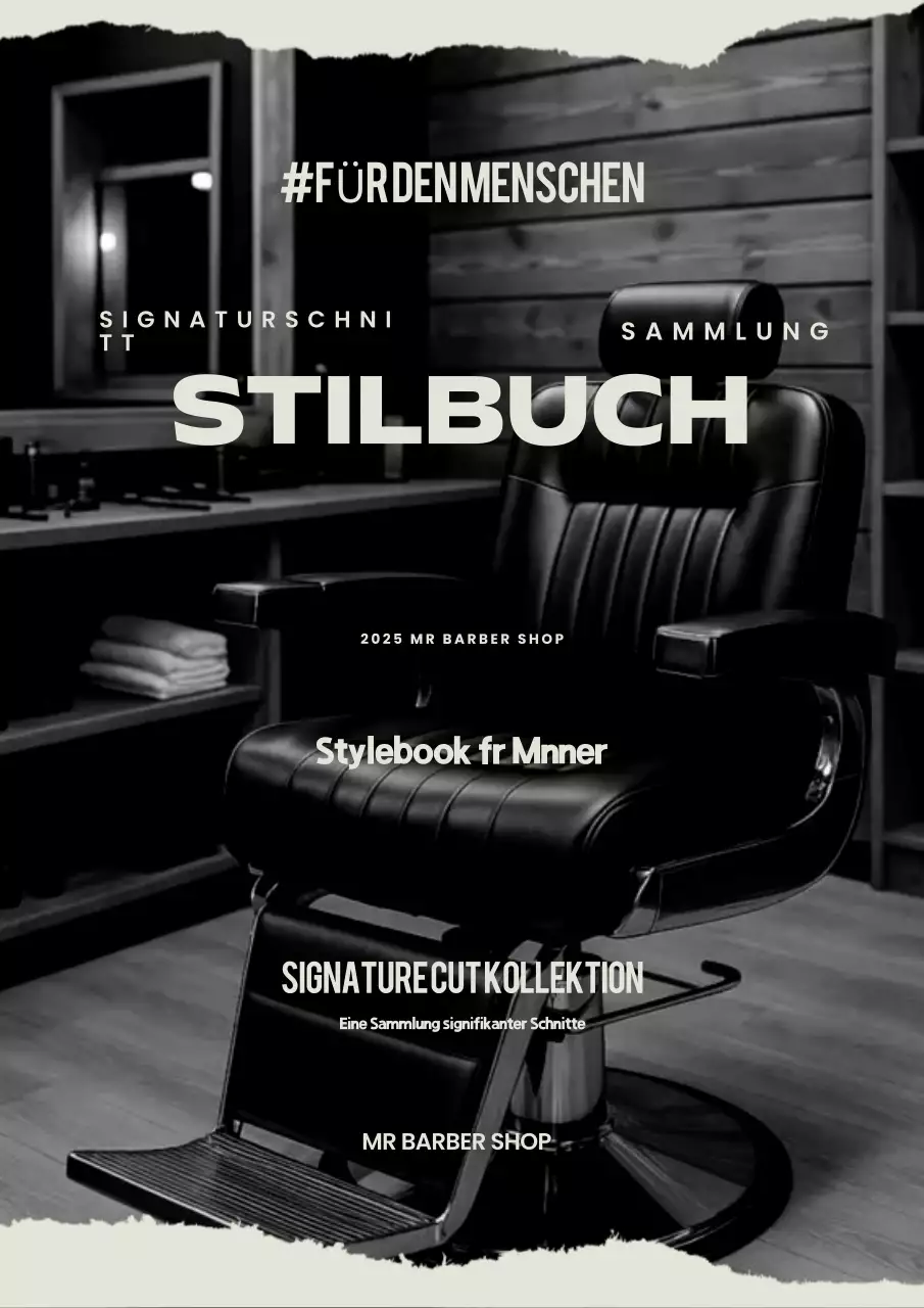 Schwarz-Weiß-Vintage-Stylebook-Werbung