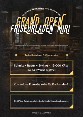 Black Vintage Barbershop Eröffnungsveranstaltung