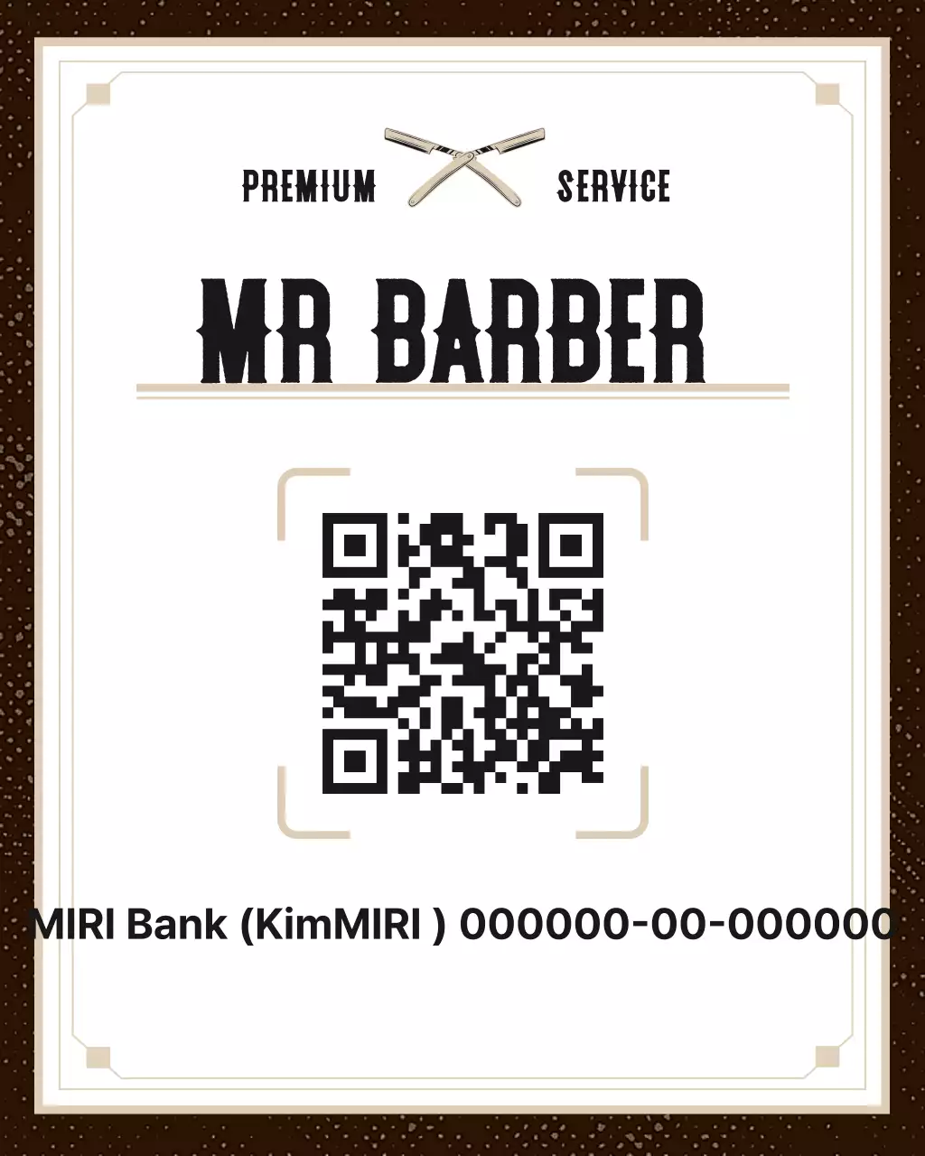 Bruin vintage logo visitekaartje