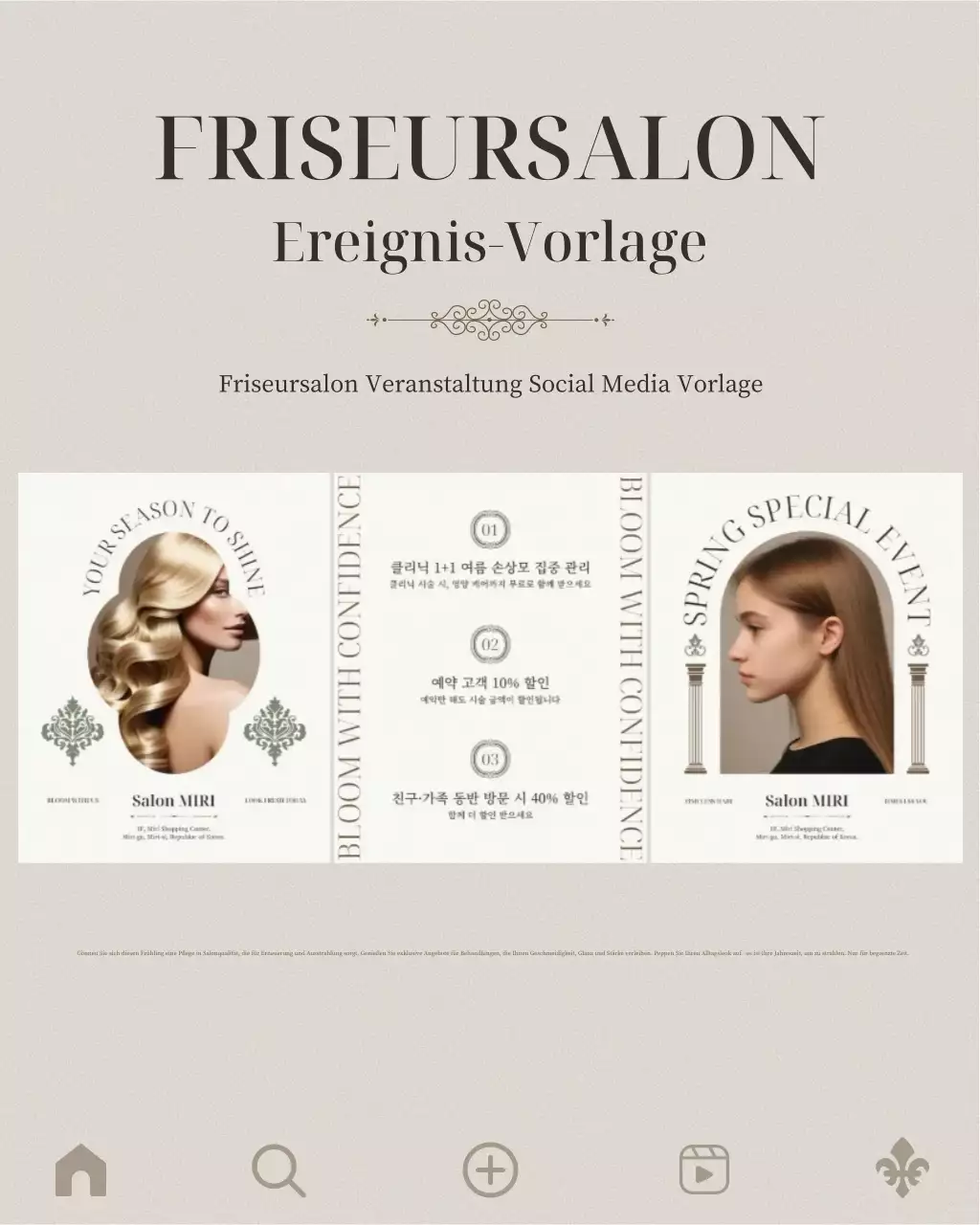 Beige Modern Hair Salon Promotion