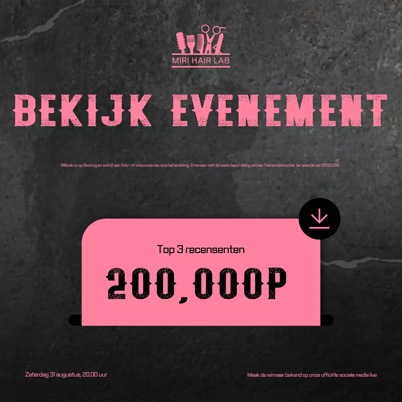 Promotie van Black Retro Review-evenementen