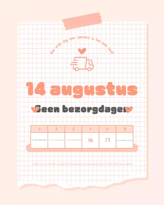 Kennisgeving van de eenvoudige leveringstermijn van Orange