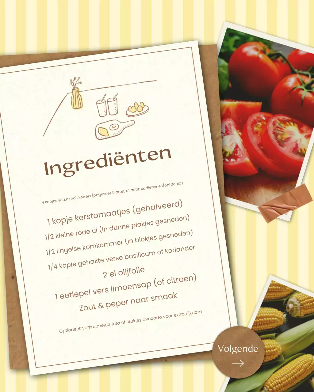 Instagram-bericht met recept voor beige rustieke salade