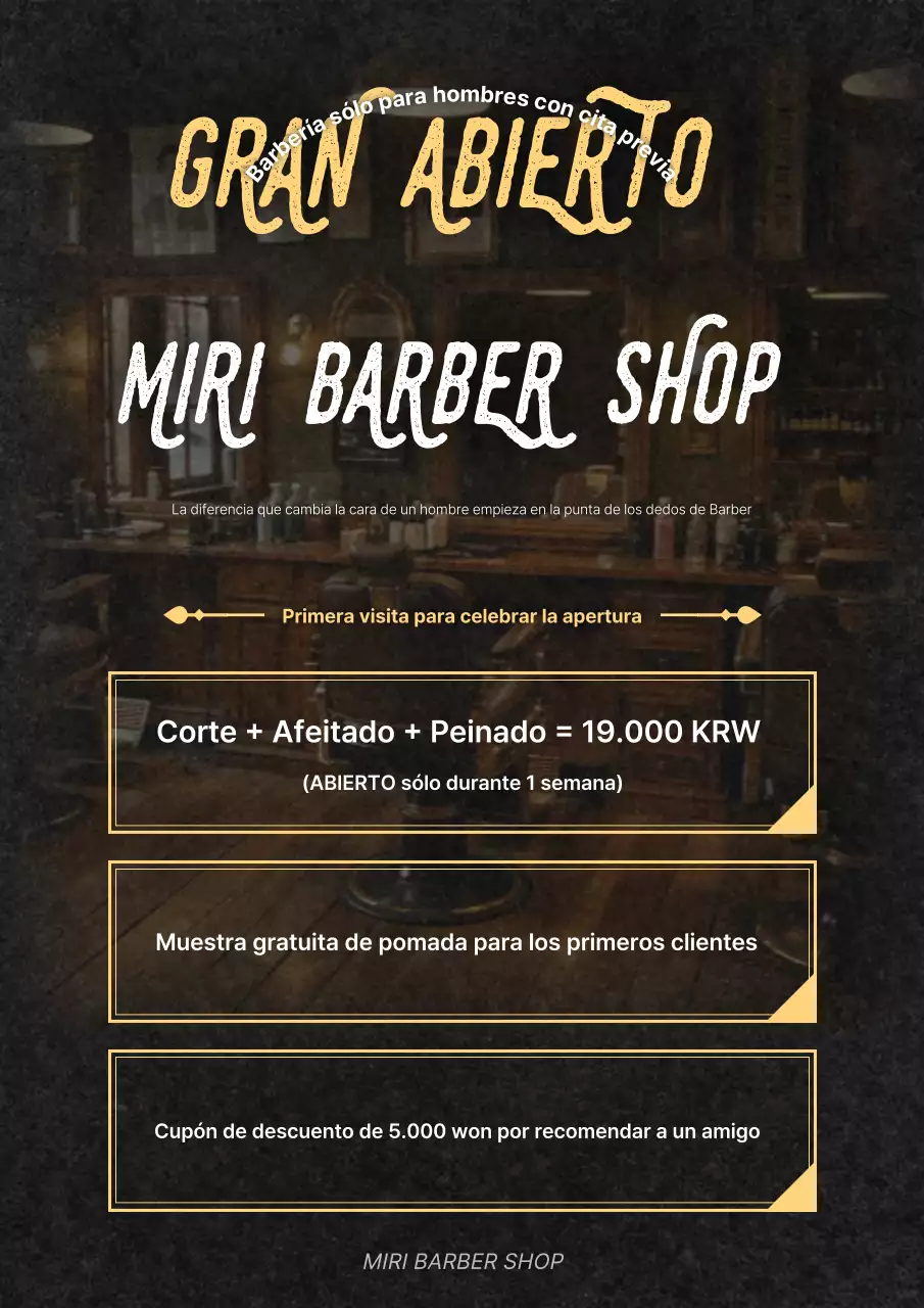 Evento de inauguración de Black Vintage Barbershop