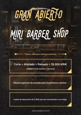 Evento de inauguración de Black Vintage Barbershop