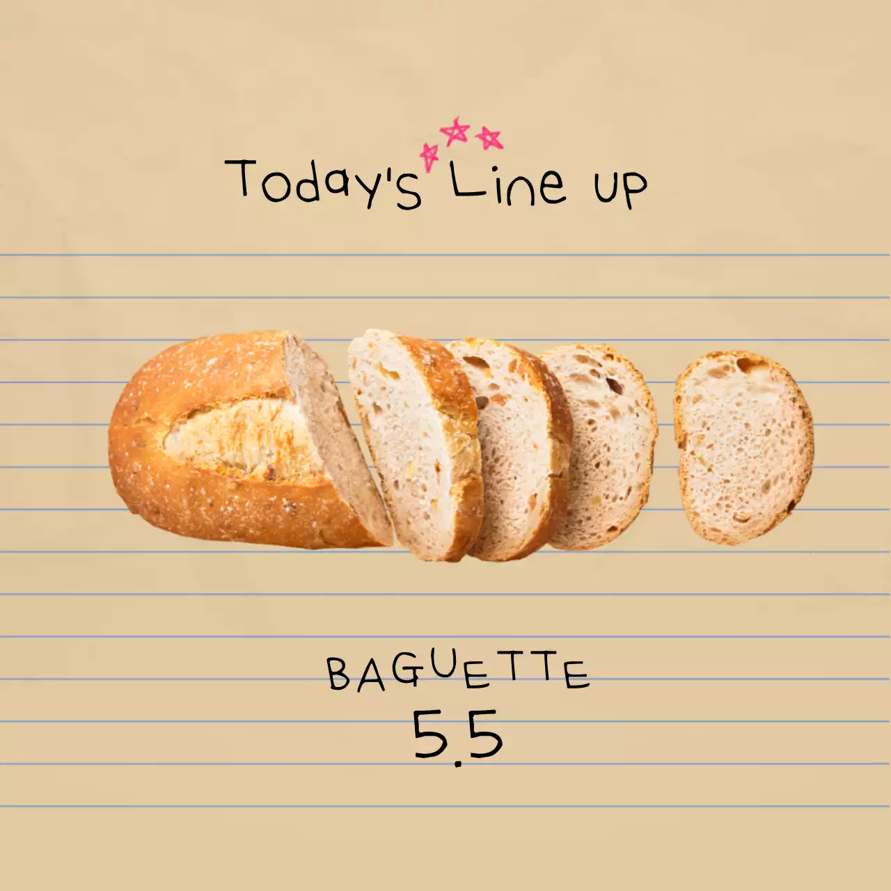 Beige Simple Bakery Menu