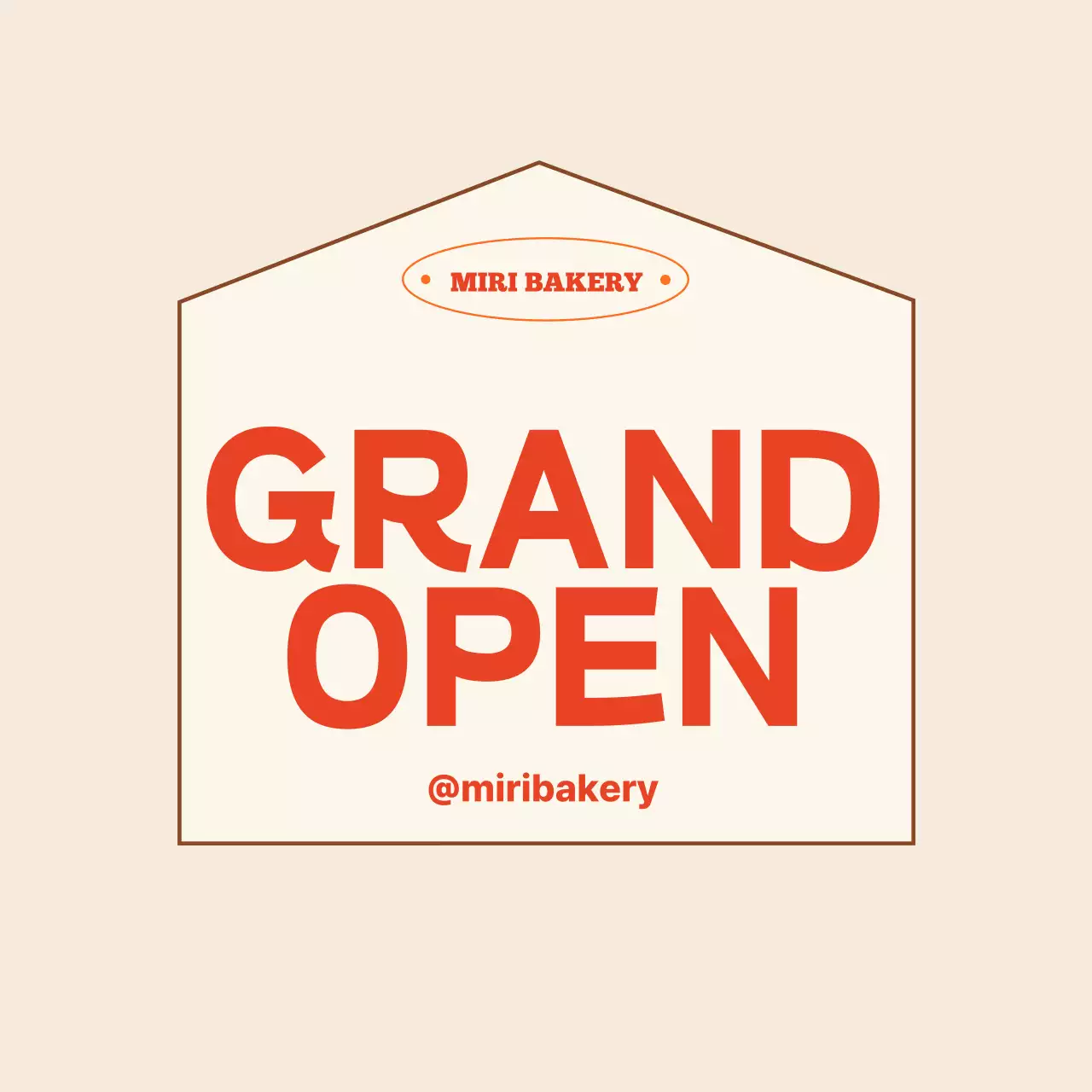 Beige Simple Store Opening Event