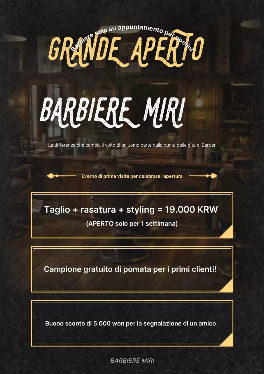 Evento di apertura del Black Vintage Barbershop