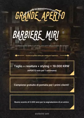 Evento di apertura del Black Vintage Barbershop