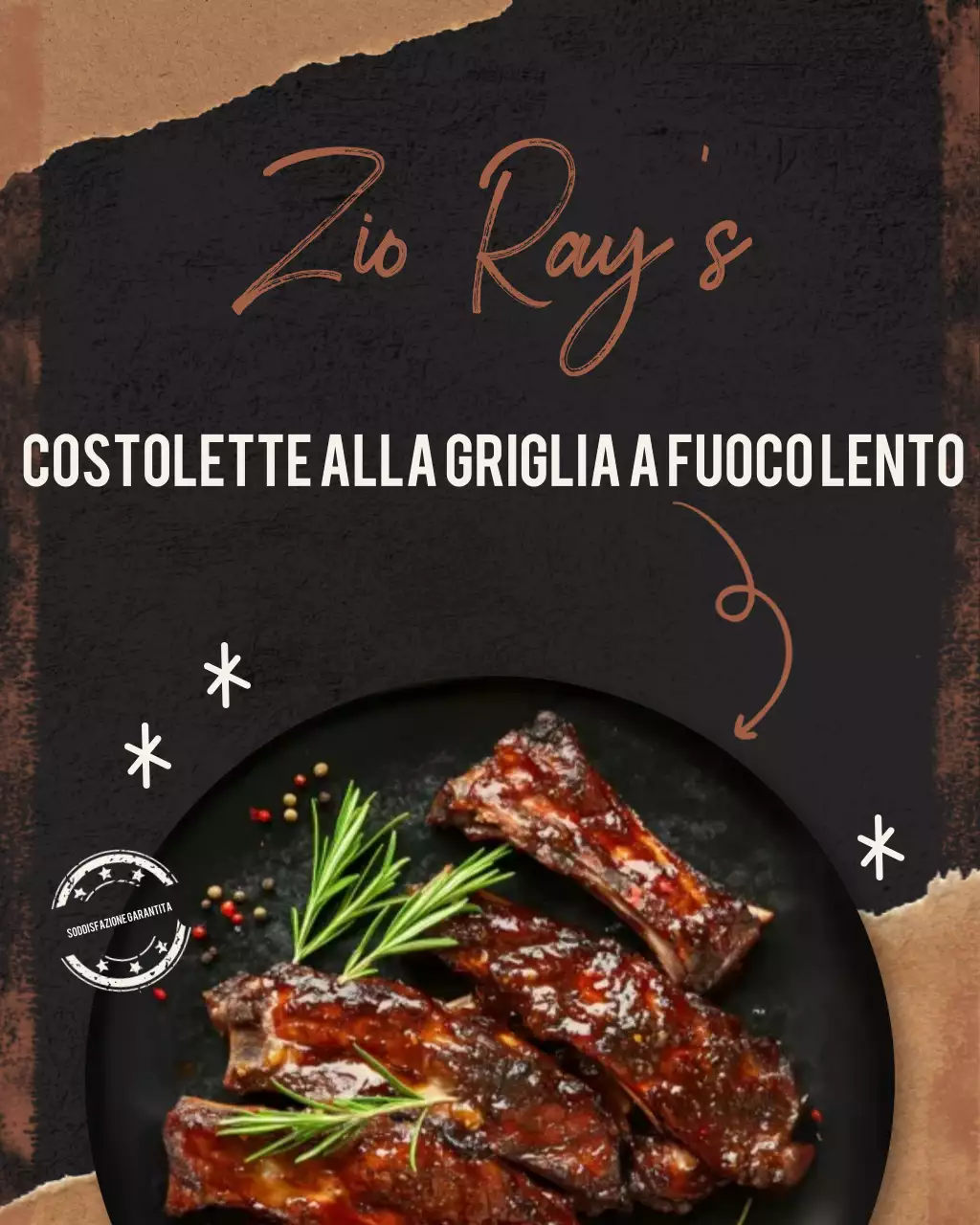 Ricetta per costine grigliate rustiche marroni - Post Instagram