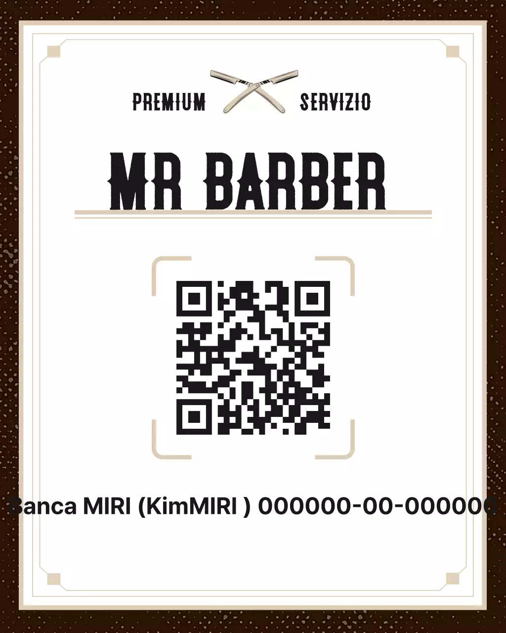 Biglietto da visita con logo vintage marrone