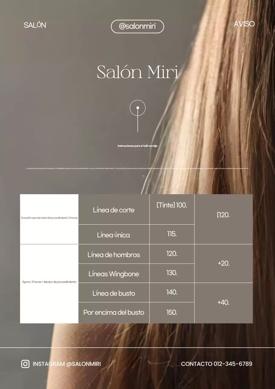 Guía de peinado beige impecable