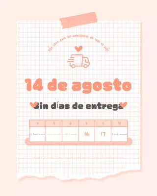 Aviso de programación de entregas sencillas de Orange