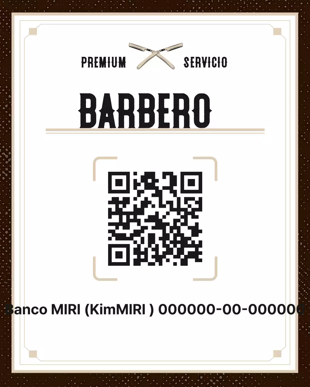 Tarjeta de presentación con logotipo vintage marrón