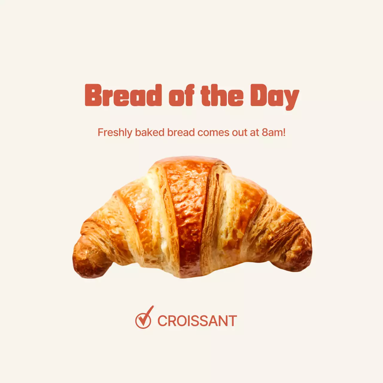 Khuyến mãi bánh mì đơn giản màu be