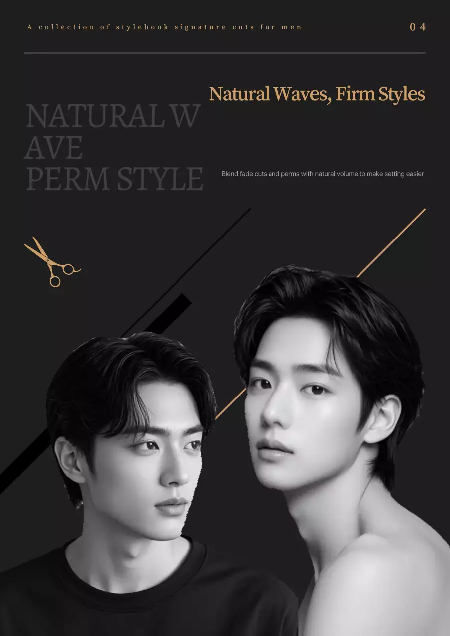 Quảng cáo kiểu tóc đơn giản đen trắng