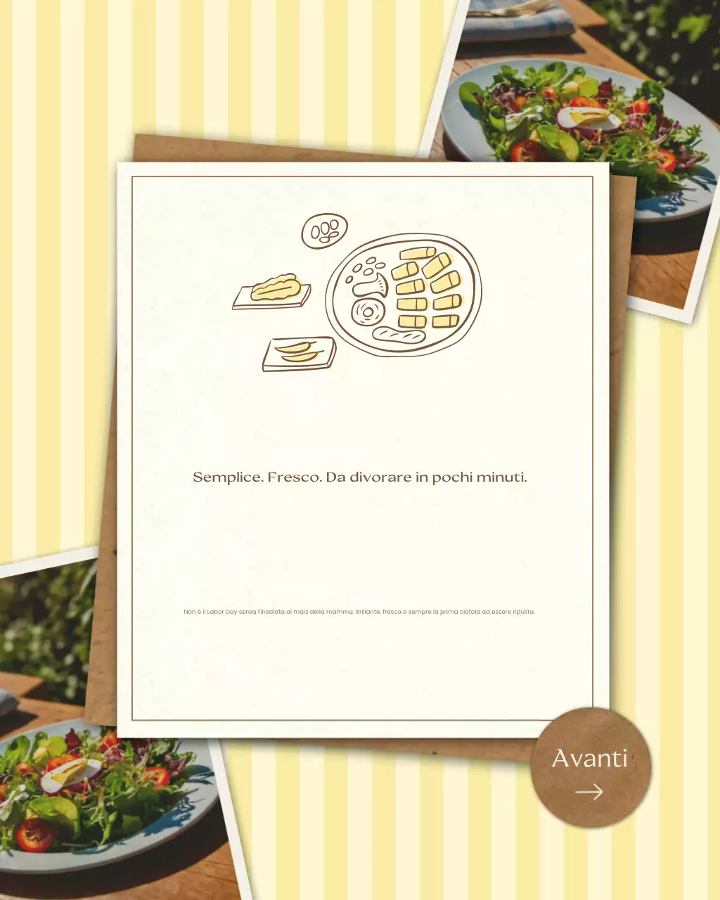 Ricetta per insalata rustica beige - Post su Instagram