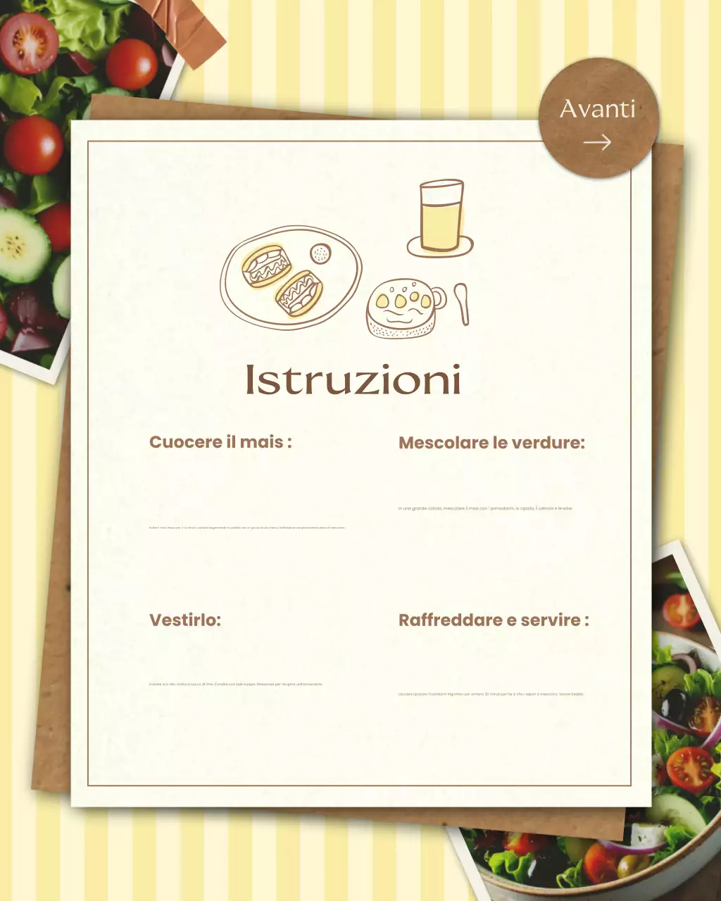 Ricetta per insalata rustica beige - Post su Instagram