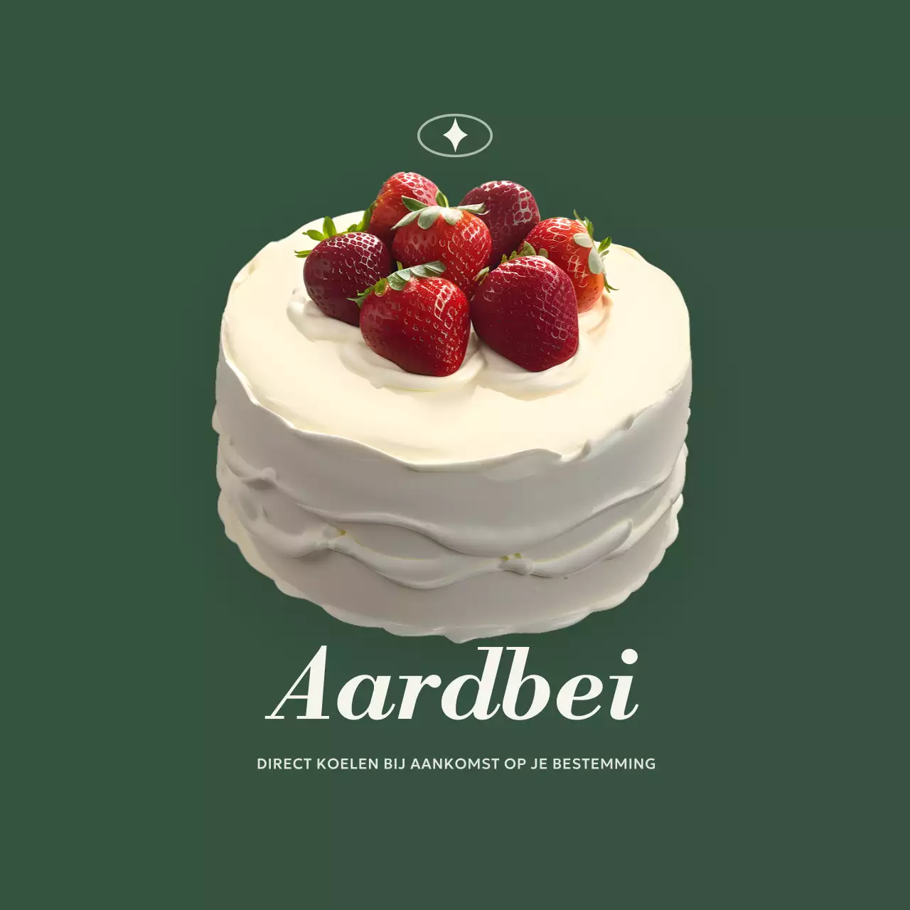 Advertentie voor rood modern dessert