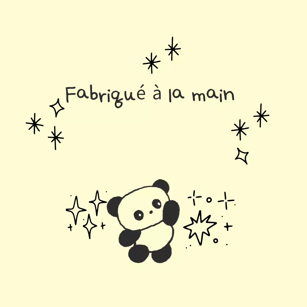 Autocollants mignons faits main en ivoire