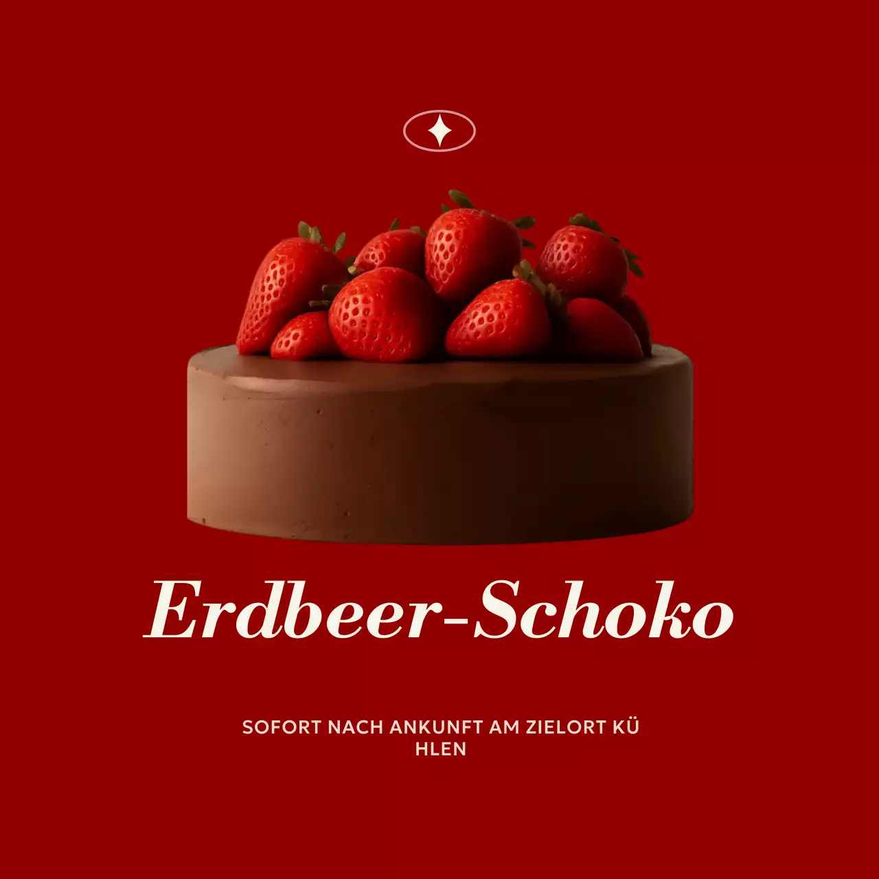 Rote moderne Dessertwerbung