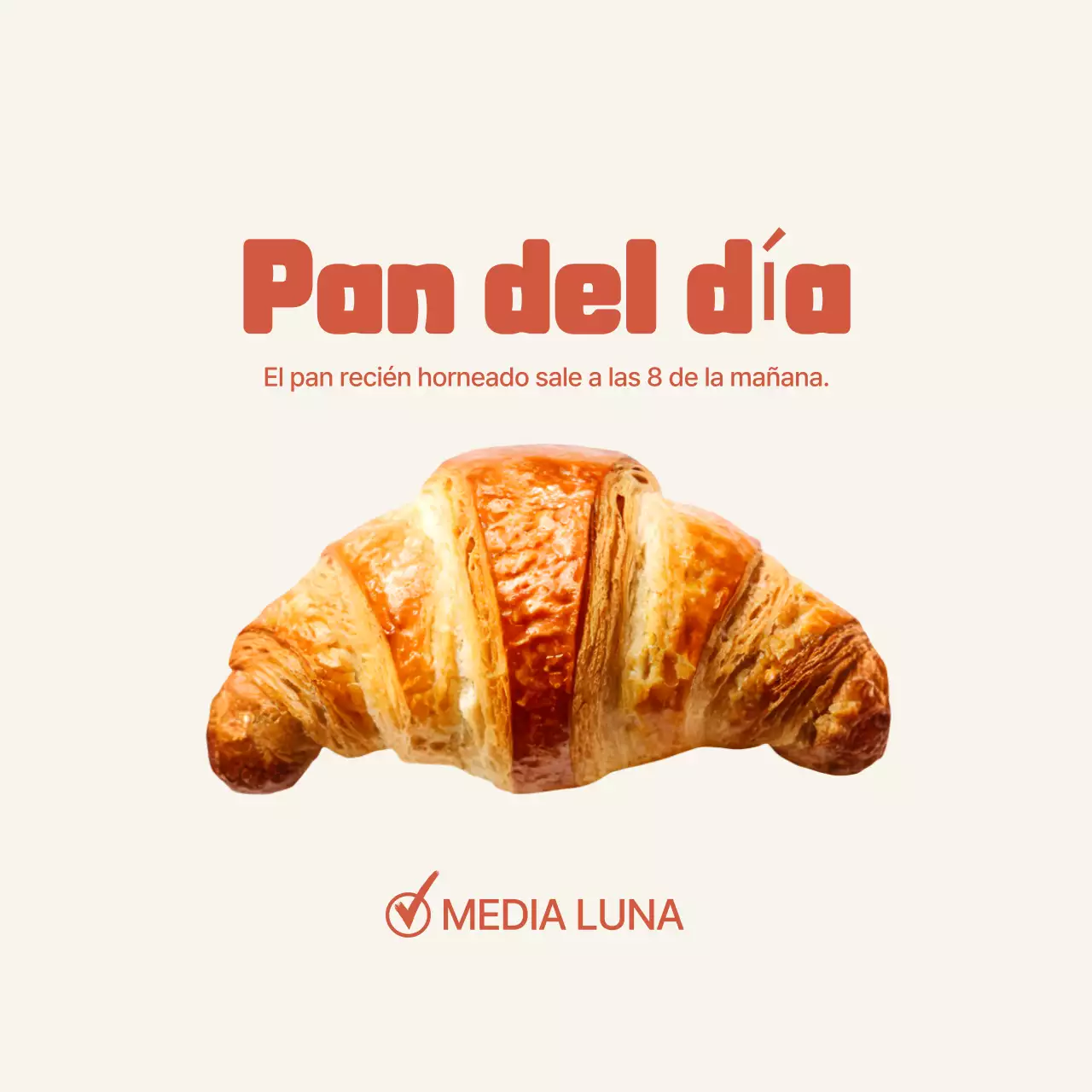 Promoción de panadería sencilla beige
