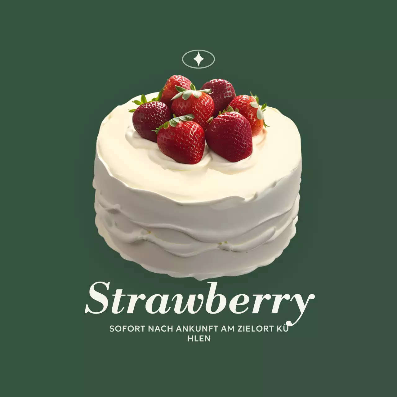 Rote moderne Dessertwerbung