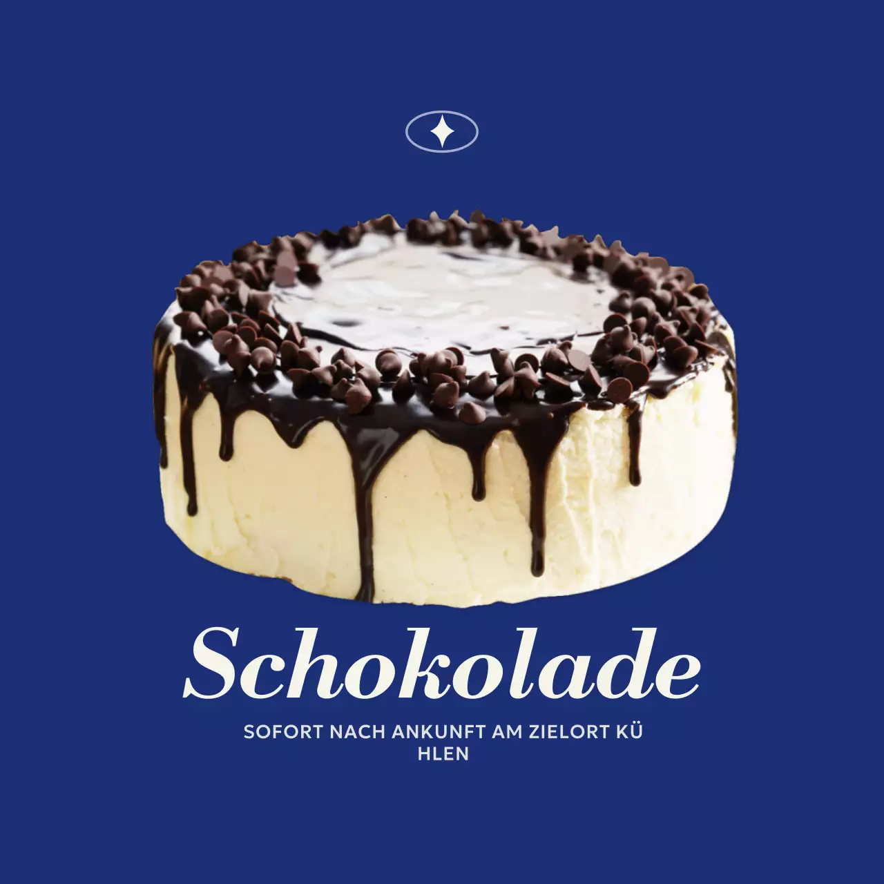 Rote moderne Dessertwerbung