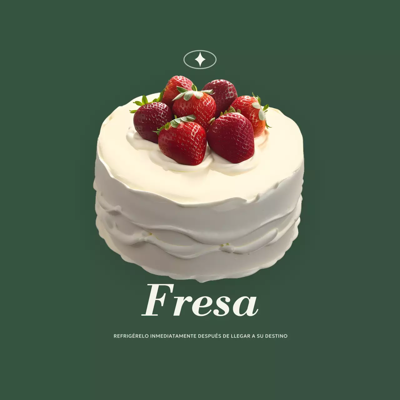 Anuncio de postre moderno rojo