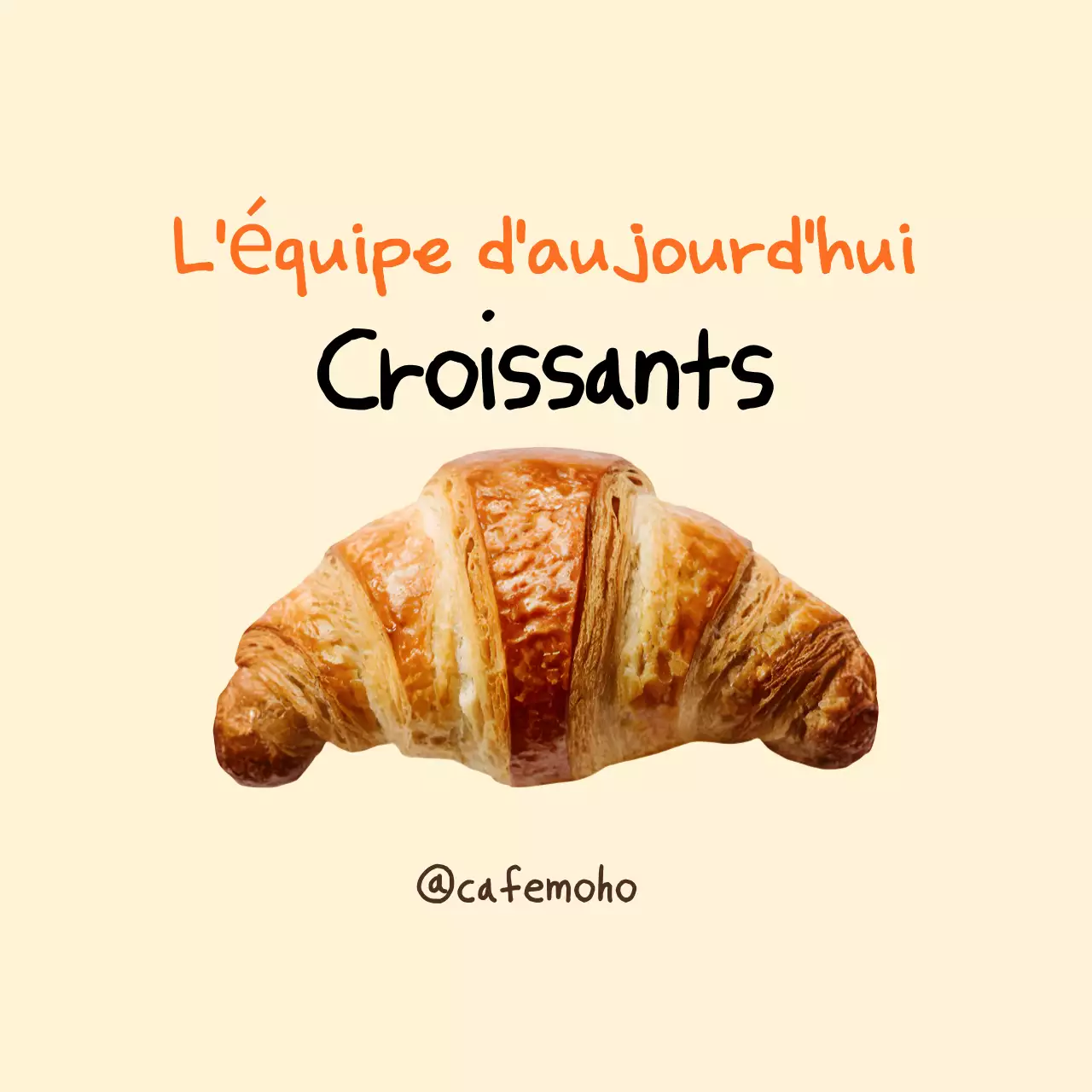 Promotion du menu de la boulangerie Beige Simple