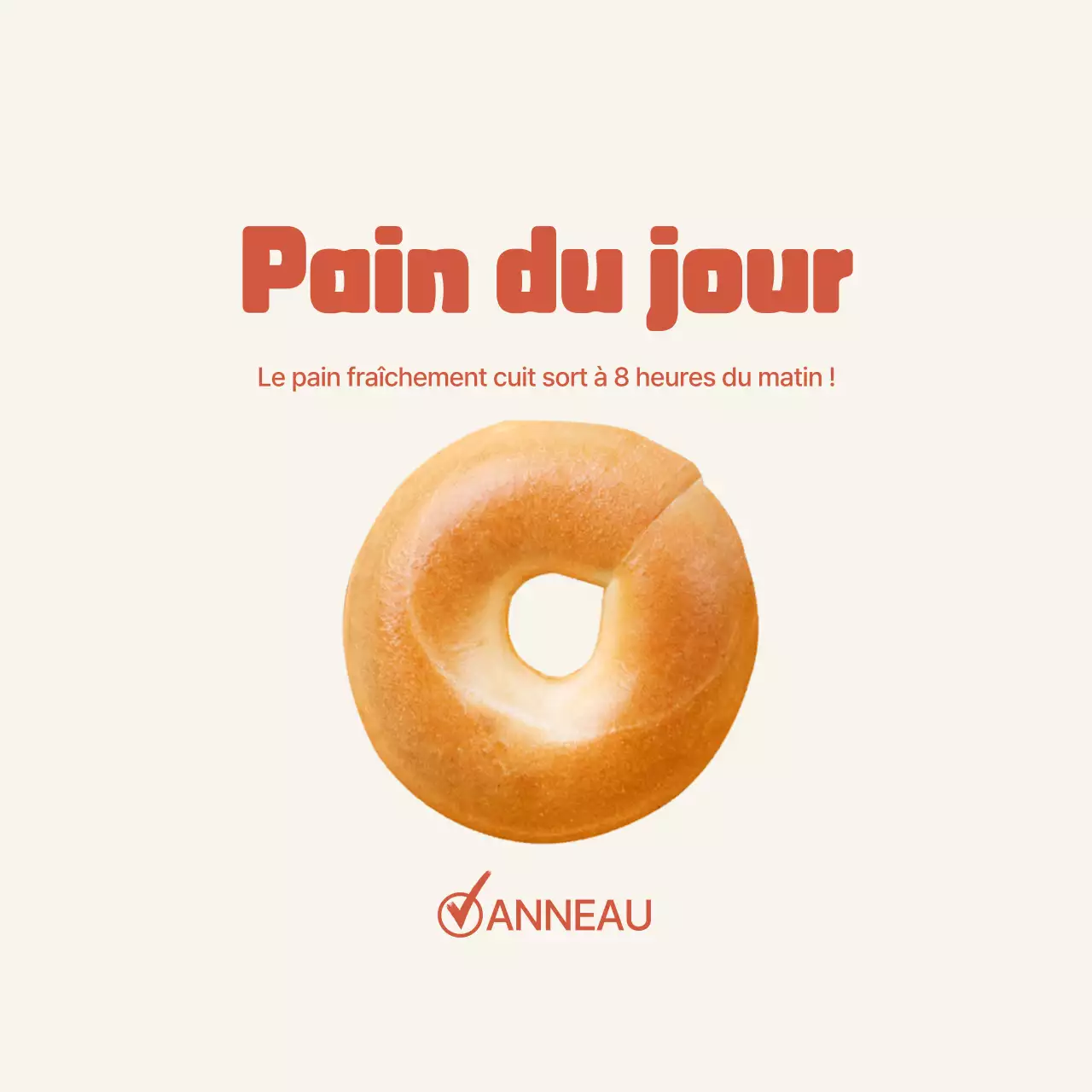 Promotion de la boulangerie Beige Simple