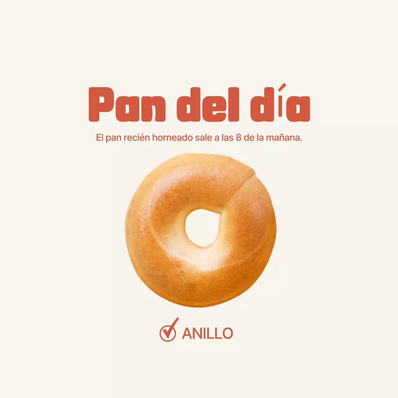 Promoción de panadería sencilla beige
