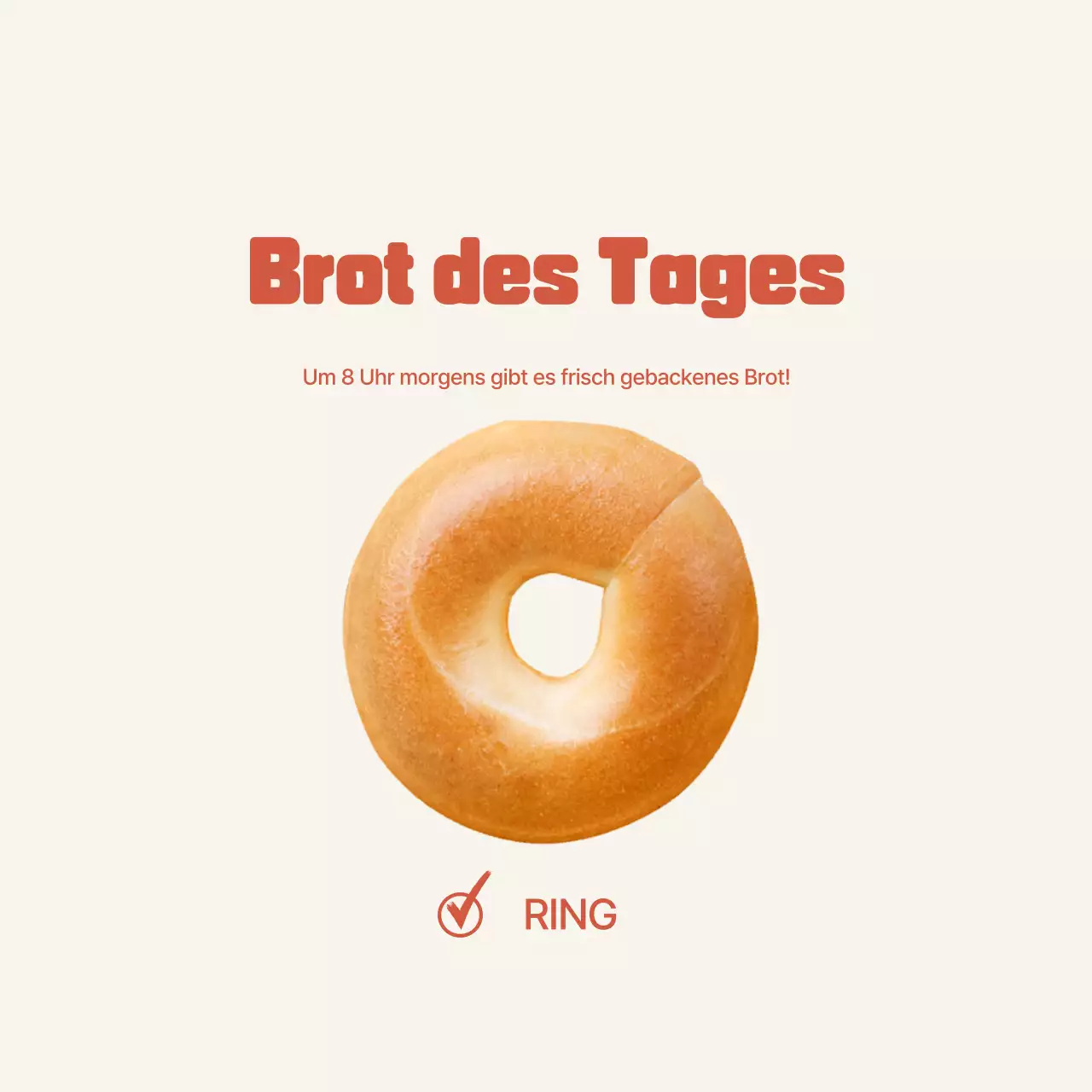 Beige Simple Bakery-Aktion